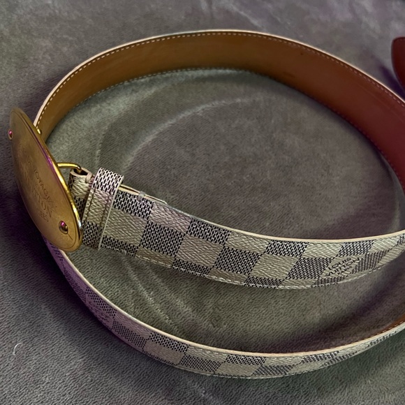 Authentic Louis Vuitton Damier Azur Canvas Leather Voyage
Belt Size 85/33 M9837 - Picture 2 of 6